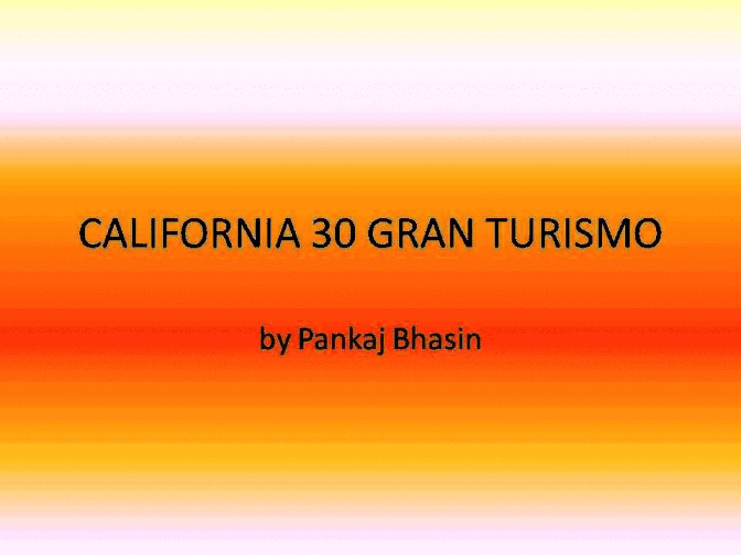 FERRARI CALIFORNIA 30 GRAN TURISMO