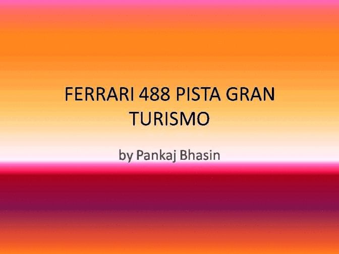 FERRARI 488 PISTA GRAN TURISMO