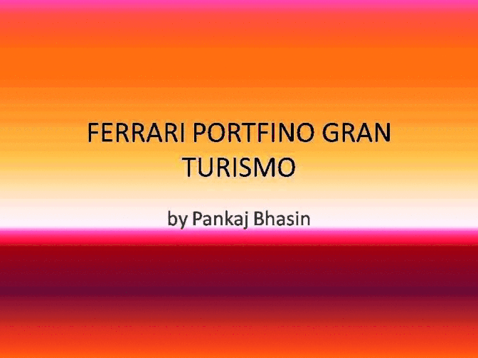 FERRARI PORTFINO GRAN TURISMO