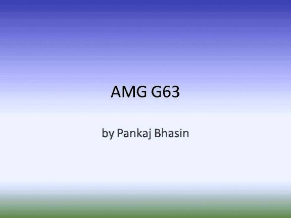 MERCEDES AMG G63