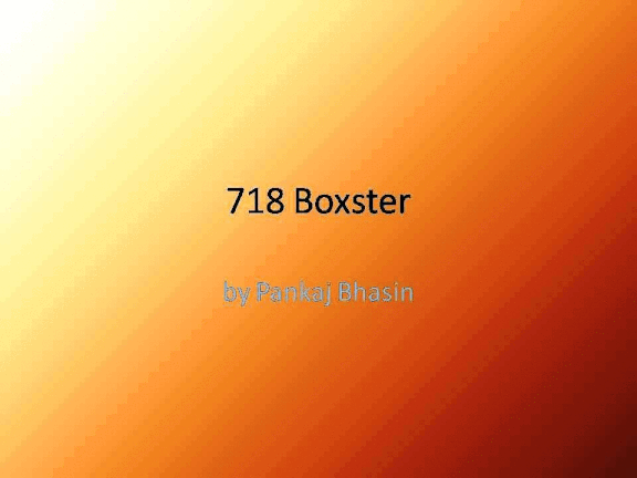 PORSCHE 718 BOXSTER