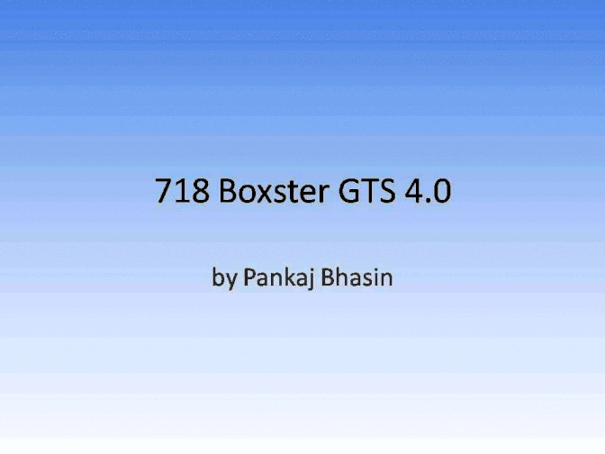 PORSCHE 718 BOXSTER GTS 4.0