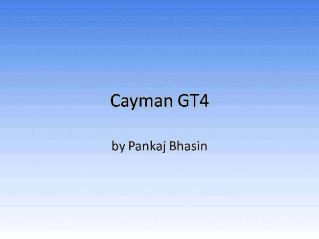 PORSCHE 718Cayman GT4