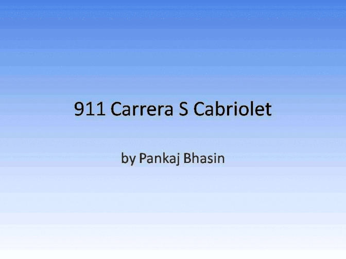 PORSCHE 911 Carrera S Cabriolet