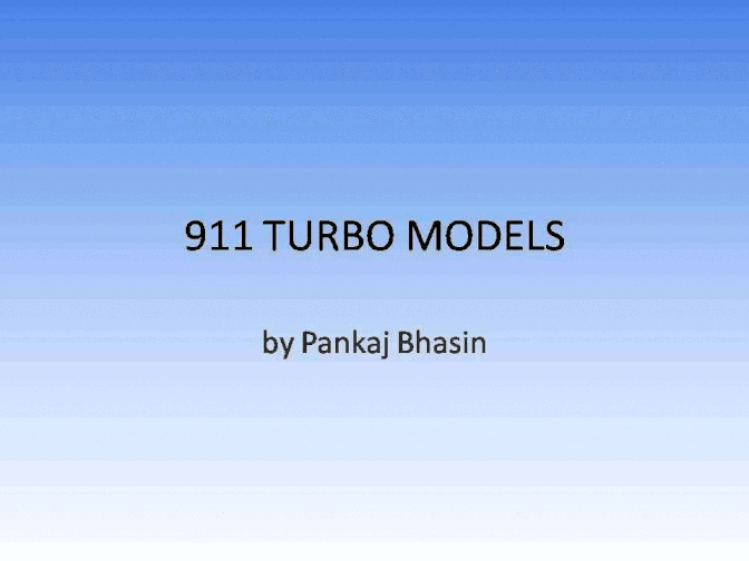 PORSCHE 911 Turbo Models
