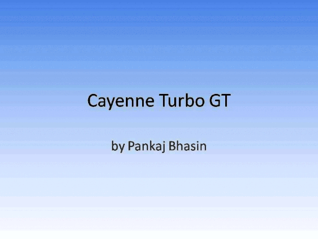 PORSCHE Cayenne Turbo GT