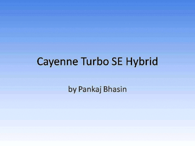 PORSCHE Cayenne Turbo S E Hybrid