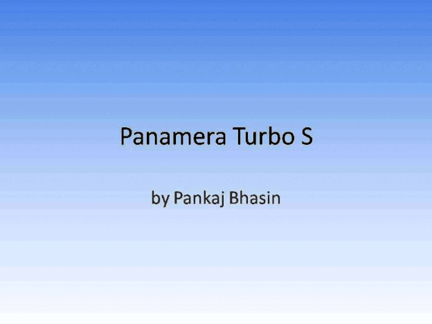 PORSCHE Panamera Turbo S