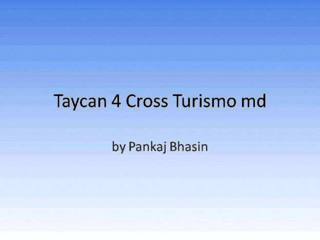 PORSCHE Taycan 4 Cross Turismo MD